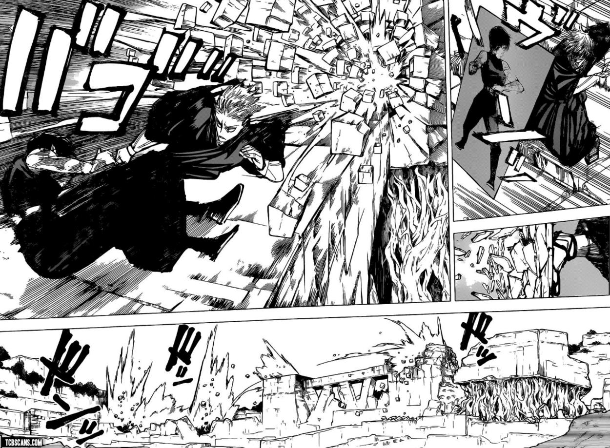 A panel from the manga Jujutsu Kaisen.