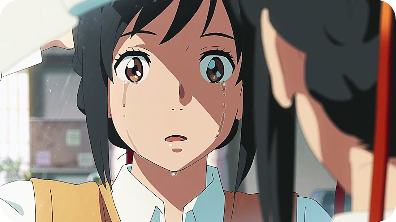 Mitsuha is crying