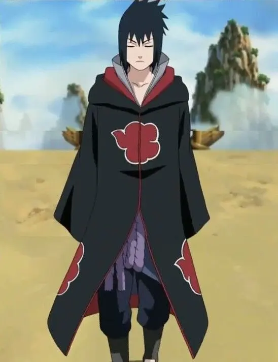 Sasuke in Akatsuki clothing.