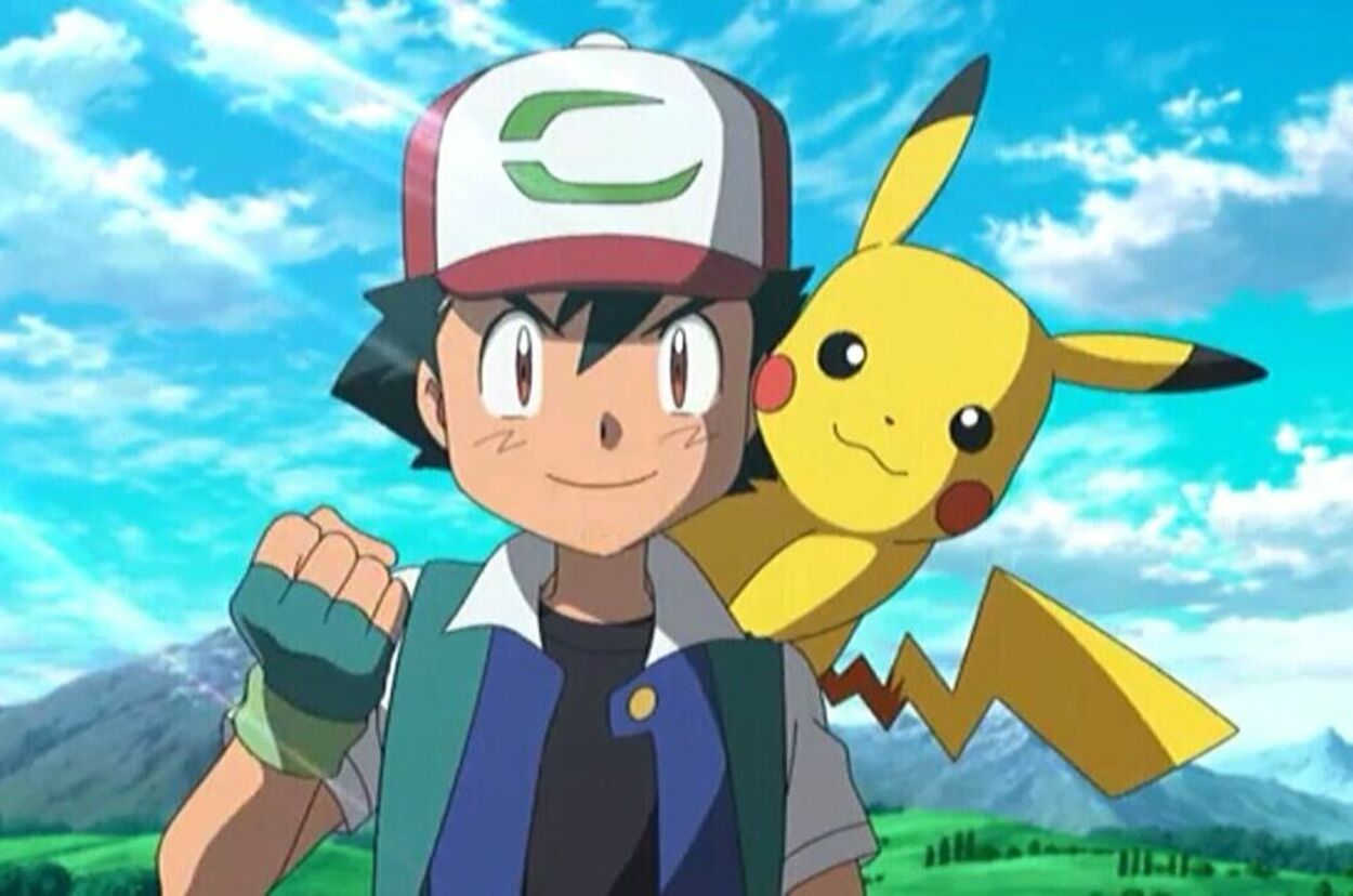Pokemon Trainer, Ash with his Pokemon, Pikachu.