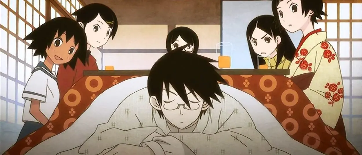 Sayonara Zetsubou Sensei's main plot focuses on a teacher who feels there is no point in existence and that everyone around him is destined for misery.