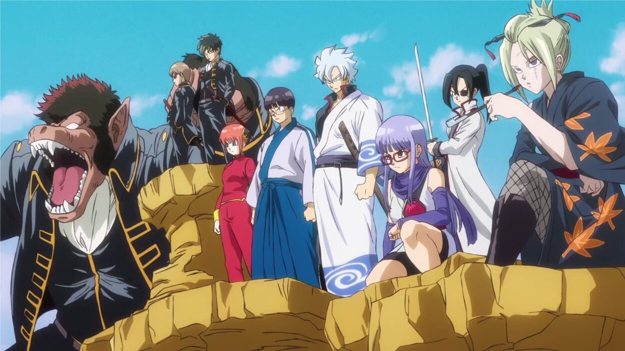 Gin Tama is described as a serious drama about a hero and his small group of companions battling monsters in a post-apocalyptic world. 