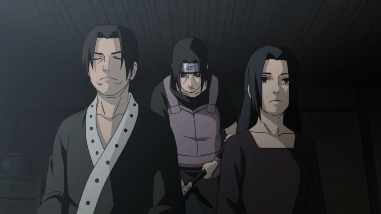 Uchihas in one frame: Itachi, Sasuke and Mikoto