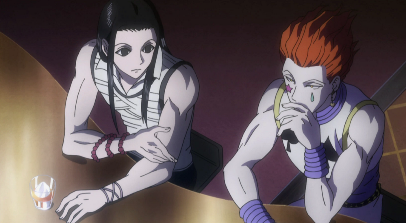 Illumi, unlike his companion, is really accepted as a legitimate member and takes over as the new 11th Spider with his brother Kalluto, despite having just joined the Troupe at Hisoka's request. 
