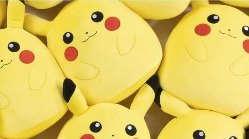 Plush versions of Pikachu and Gengar were on display at San Diego Comic-Con in 2022. 