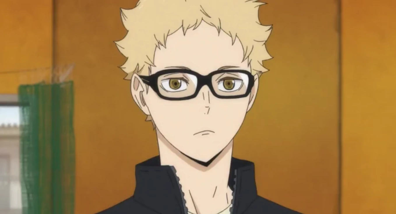 Despite being ideally suited for volleyball, Tsukishima initially showed little interest in the sport. 